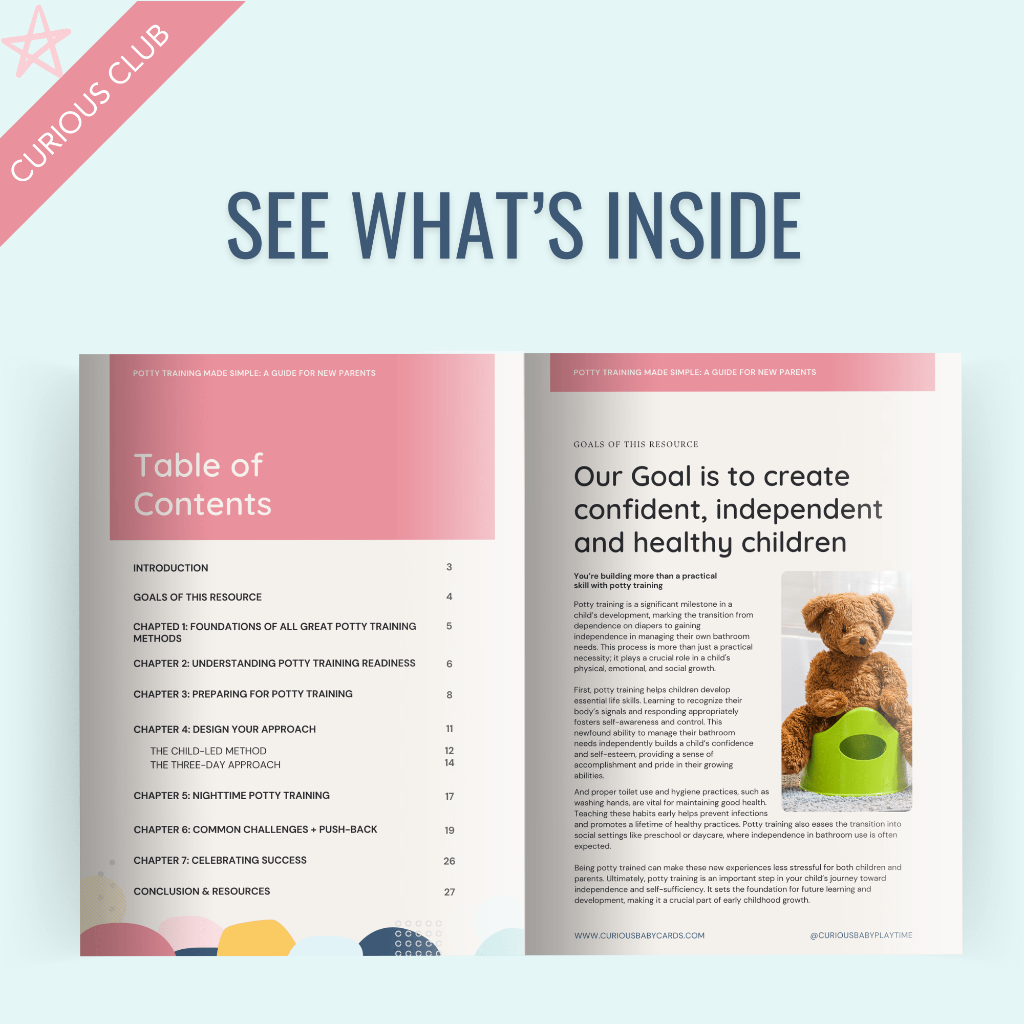 Parenting Guide eBook: Potty Training Made Simple - A Guide for New Parents (30 - Page Digital Download) - Curious Baby Cards - DIGI - POTTY - GUIDE