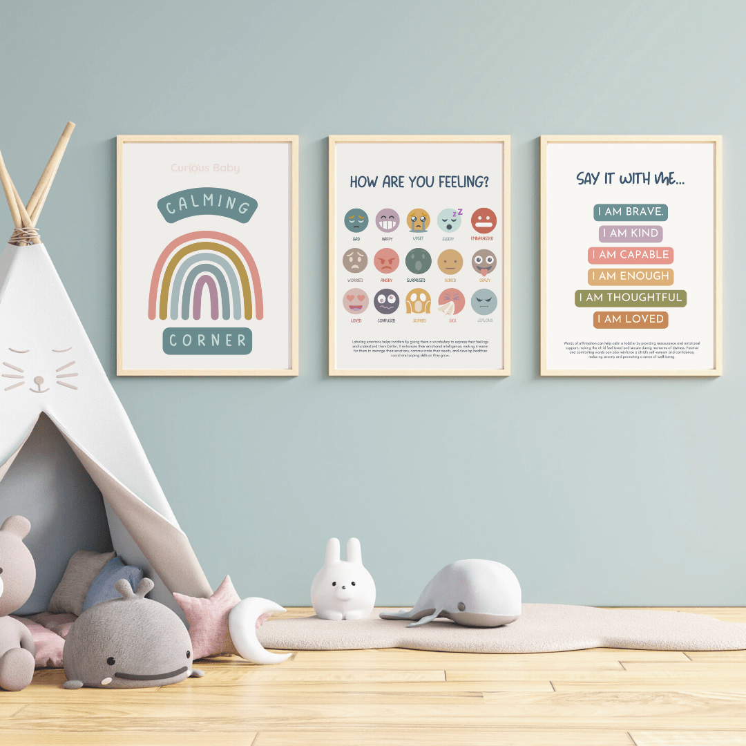 Calming Corner Posters (Digital Printable Download) - Curious Baby Cards - CALMING - POSTER