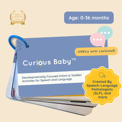 Curious Baby Speech & Language Cards (0 - 36 months) - Curious Baby Cards - cd - sh - en - rt - dr