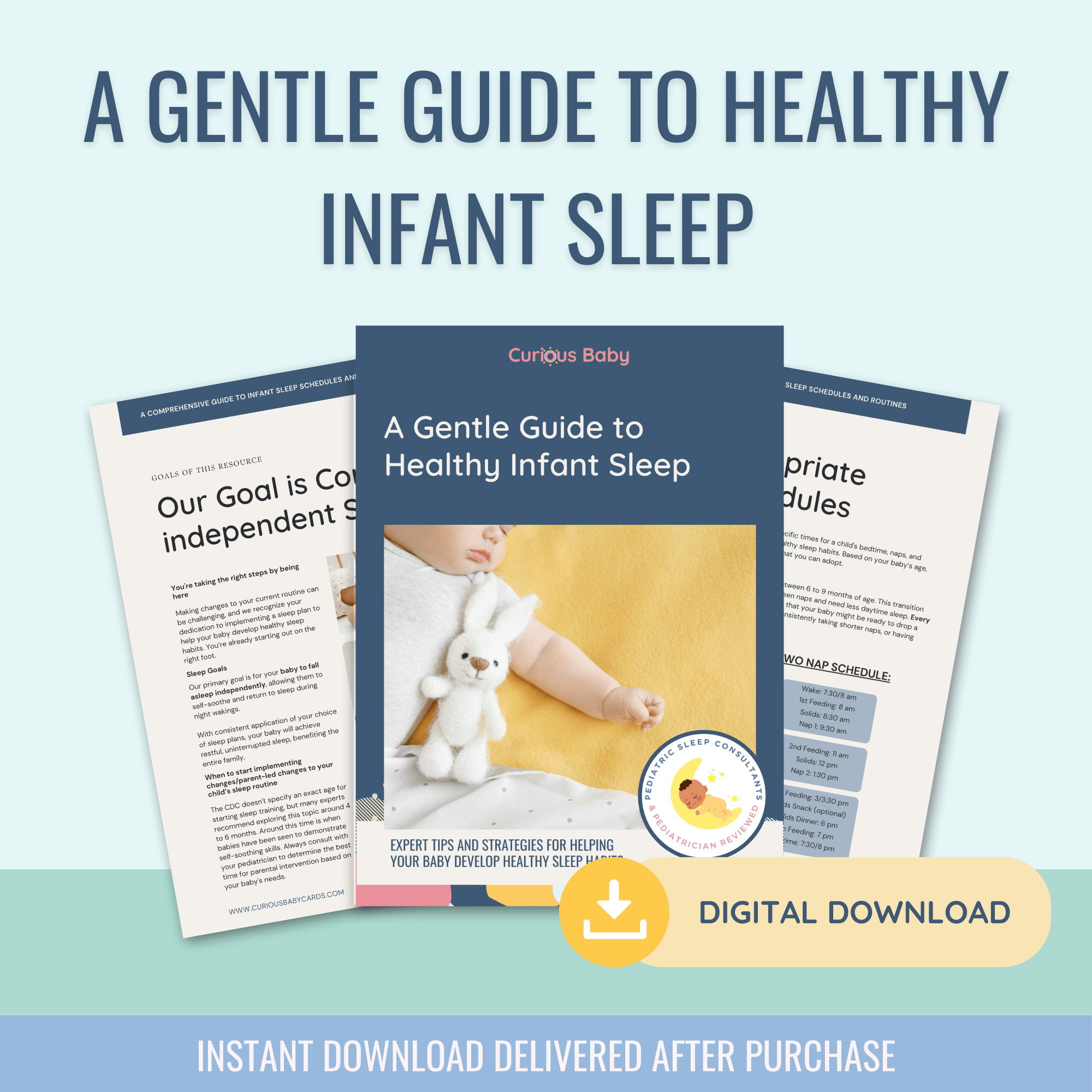Parenting Guide eBook: A Gentle Guide to Healthy Infant Sleep (18 - Page Digital Download) - Curious Baby Cards - DIGI - SLEEP - GUIDE