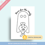 Halloween Printable Post Cards - Curious Baby Cards - 