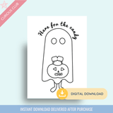 Halloween Printable Post Cards - Curious Baby Cards - 