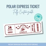 Printable: Polar Express Tickets - Curious Baby Cards - DIGI - POLAR