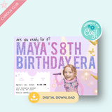Printable: Swiftie - Inspired Birthday Invitation - Curious Baby Cards - DIGI - SWIFTB