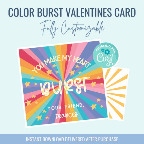 Printable: Burst Candy Valentine