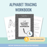 Parenting Guide eBook: The Alphabet Tracing Workbook: A - Z Letter Practice for Kids - Curious Baby Cards - DIGI - TRACING