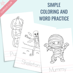 Halloween Theme: Writing Practice + Coloring Book - Curious Baby Cards - Digital - Hanukkah