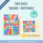 Printable: Burst Candy Valentine - Curious Baby Cards - DIGI - VAL - BURST