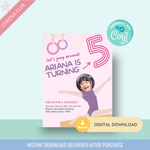 Printable: Gymnastics Birthday Invitation - Curious Baby Cards - DIGI - BIR - GYMN