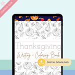 Thanksgiving Theme: Writing Practice + Coloring Book - Curious Baby Cards - Digital - Hanukkah