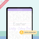Printable: Easter Writing + Coloring Book - Curious Baby Cards - DIGI - EAS - BUN
