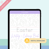 Printable: Easter Writing + Coloring Book - Curious Baby Cards - DIGI - EAS - BUN
