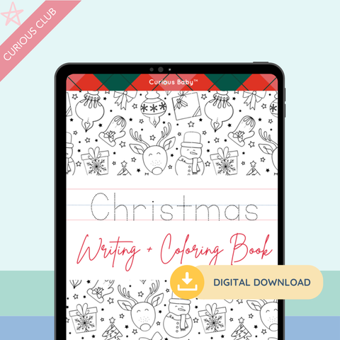 Christmas Theme: Writing Practice + Coloring Book