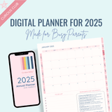 Printable: Annual 2025 Parent Planner - Curious Baby Cards - DIGI - PLANNER