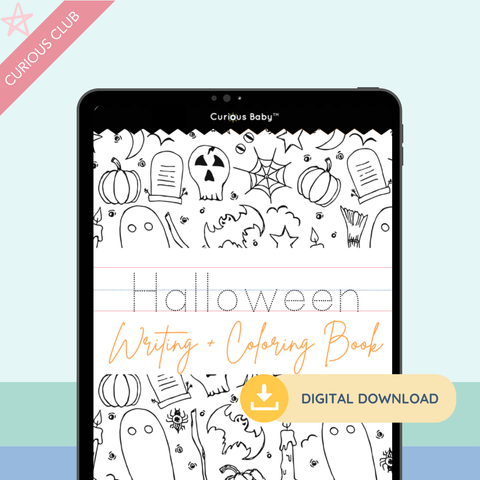 Halloween Theme: Writing Practice + Coloring Book