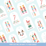 Holiday Printable Gift Tags (Fully Customizable) - Curious Baby Cards - DIGI - GIFT TAGS