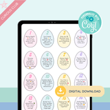 Printable: Easter Egg Coupons (Fully Customizable) - Curious Baby Cards - DIGI - EAS - COUP