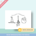 Halloween Printable Post Cards - Curious Baby Cards - 