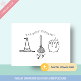 Halloween Printable Post Cards - Curious Baby Cards - 