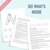 Parenting Guide eBook: The Alphabet Tracing Workbook: A - Z Letter Practice for Kids - Curious Baby Cards - DIGI - TRACING