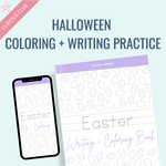 Printable: Easter Writing + Coloring Book - Curious Baby Cards - DIGI - EAS - BUN