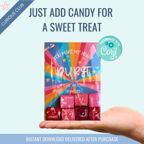 Printable: Burst Candy Valentine