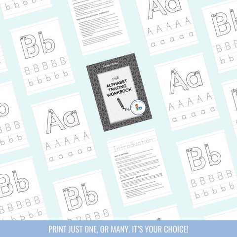 Printable The Alphabet Tracing Workbook: A-Z Letter Practice for Kids