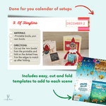 Printable Elf Kit (35 Days of Ideas) - The Busy Parent's Printable Guide to Elf Magic - Curious Baby Cards - 