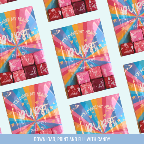 Printable: Burst Candy Valentine