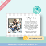 Printable: Birth Announcement Cards (Pink, Grey, and Blue) - Curious Baby Cards - DIGI - BIRTH