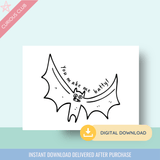 Halloween Printable Post Cards - Curious Baby Cards - 