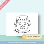 Halloween Printable Post Cards - Curious Baby Cards - 