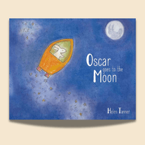 Oscar Goes to the Moon (Hardcover Book) - Curious Baby Cards - bk - nw - 1384