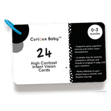 Curious Baby High Contrast Infant Vision Cards for newborns 0 to 3 months