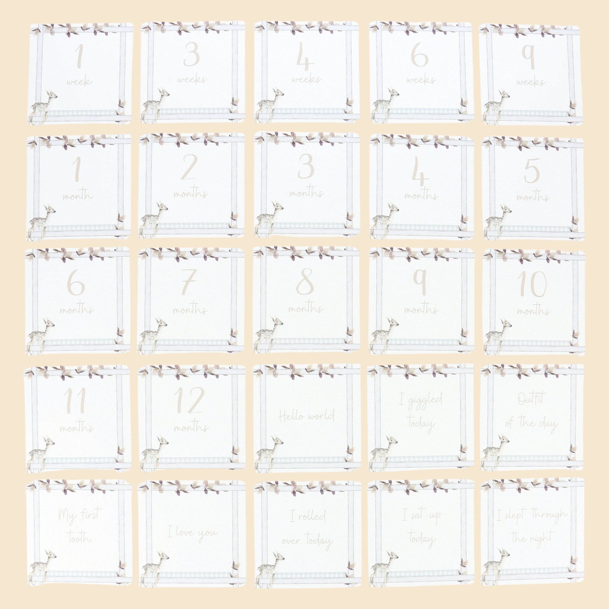 Infant Milestone + Memory Cards (0 - 12 months) - Curious Baby Cards - cd - ms - en - sw - dr