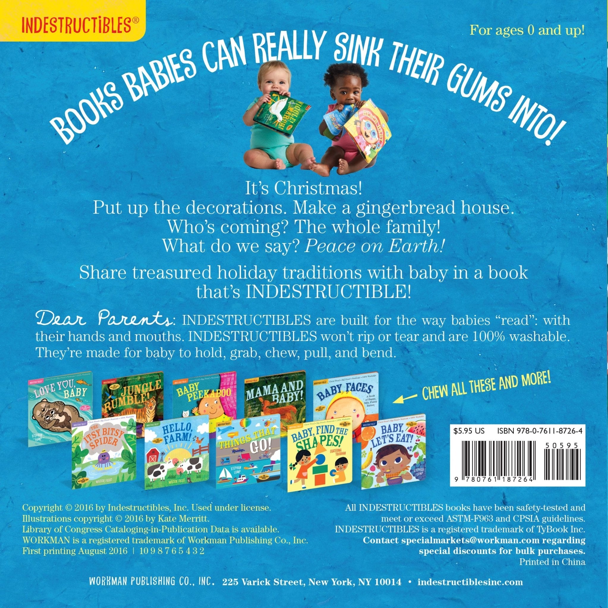 Indestructibles: Jingle Baby (baby's first Christmas book) - Curious Baby Cards - bk - wm - 8726