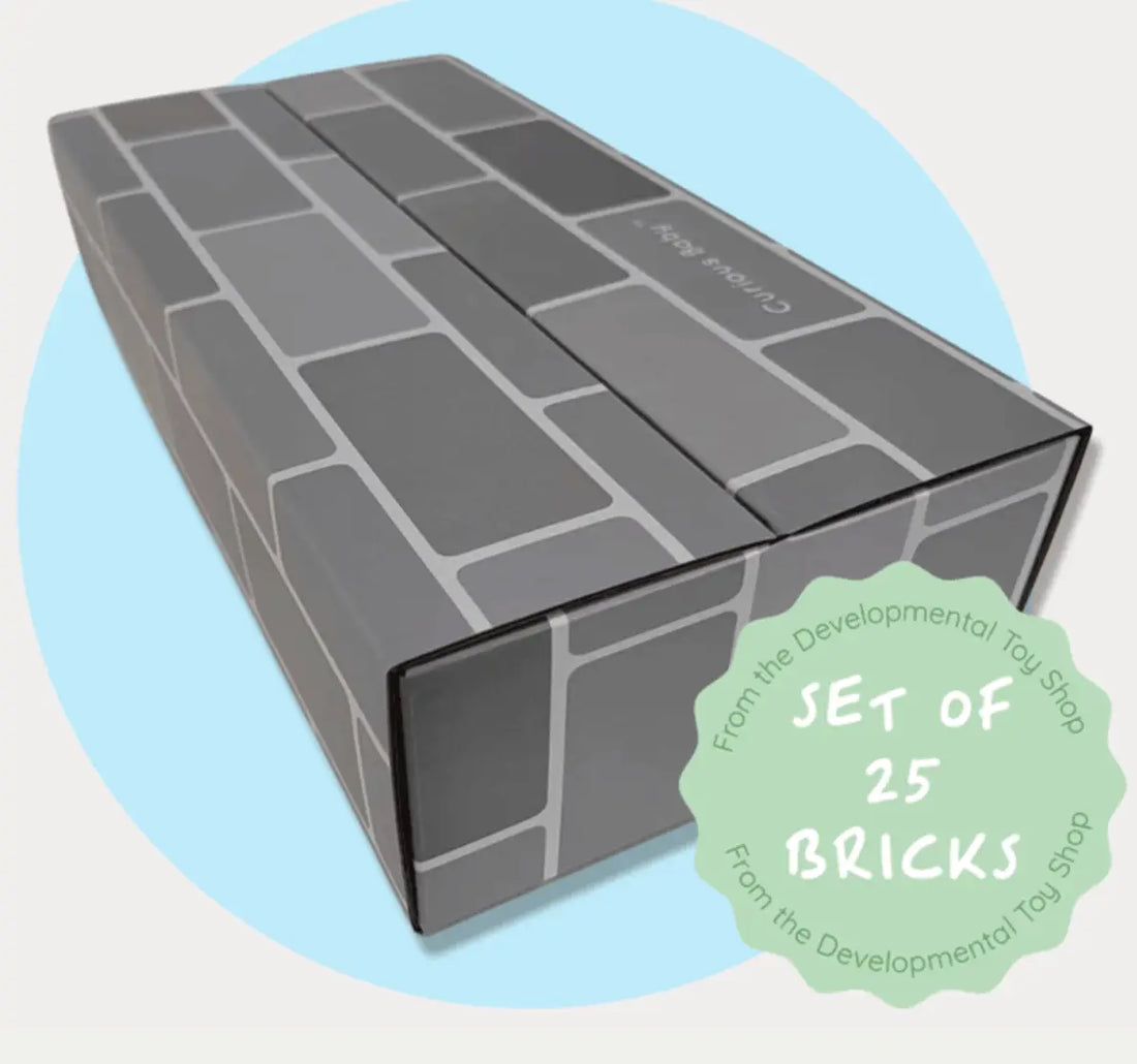Modern Grey Gross Motor Building Bricks - Set of 25
